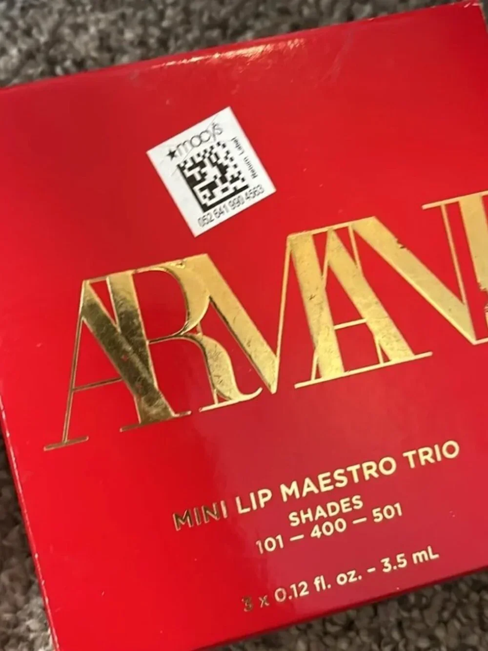 NEW Georgio Armani mini lip maestro trio